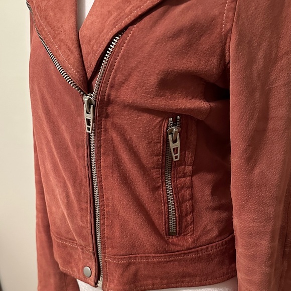 Blank NYC Suede Moto Jacket - Rust - Picture 5 of 14